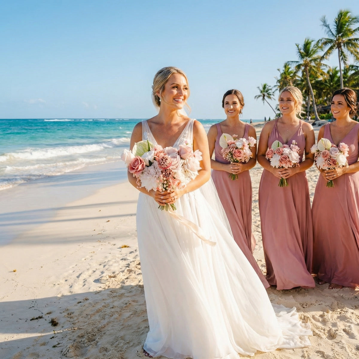 Pretty In Pink Bridesmaid Bouquet